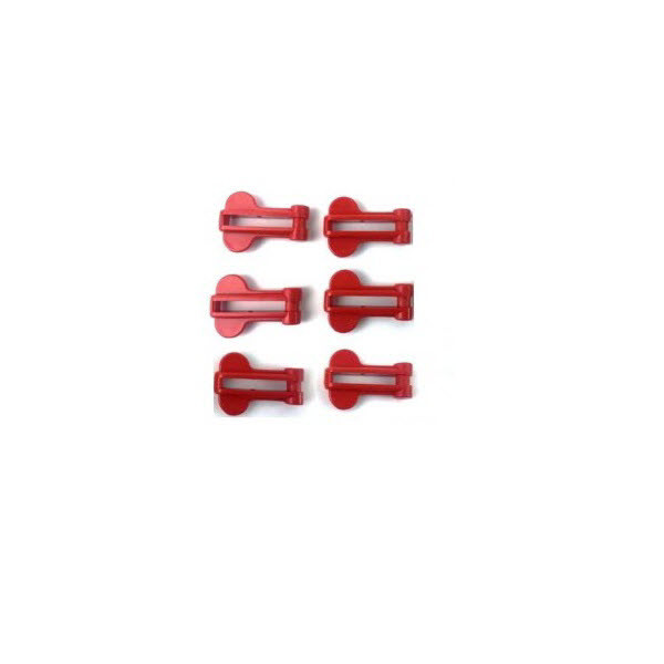 133333 Lakos Twist II Clean Safety Latch, Set of 6 (Red)