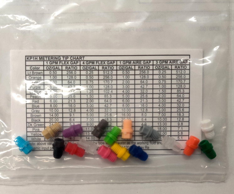 Knight MX Series Metering Tip Kit with Chart