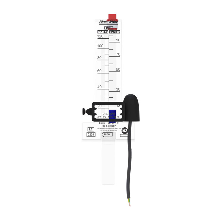 BW U-300 Pitot Tube Acrylic Flow Meter, upflow