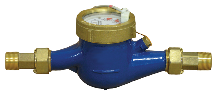 Pulsafeeder MTR101-G Lead Free Brass Contacting Water Meters, .75" NPT