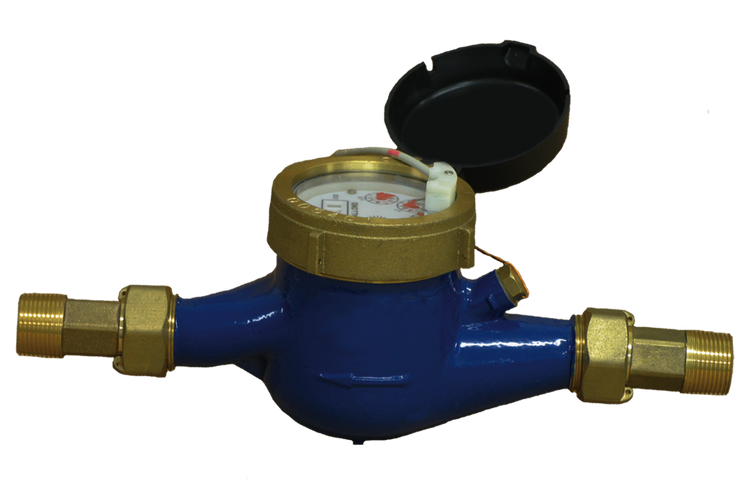 Pulsafeeder MTR304-G Lead Free Brass Contacting Water Meters, 1" NPT