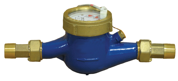 Pulsafeeder MTR510-G Lead Free Brass Contacting Water Meters, 2" NPT