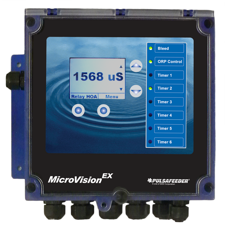Pulsafeeder MVECOXXPD-EPX-XXX Conductivity Control, Toroidal Probe, ORP, PYXIS (PTSA), Panel / 3 Pump Mounts