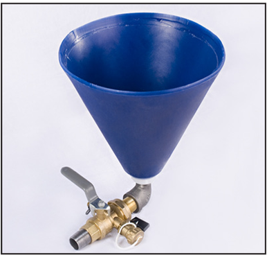 Chemical By-pass Feeder Funnel Package with 3/4