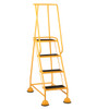 Four tread sucker steps with platform in yellow