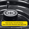 Trolley wheel with rust and dust resistant Ball Bearing