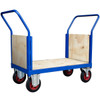 Double Ended Ply Platform Truck with non-marking Resilex wheels 