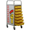 EDUK8 School Tray Storage Trolley - Yellow