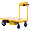 Electric Powered Flatbed Trolley side rear view
