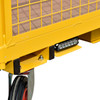 Electric Security Cage Trolley showing side amber beacon detail Electric Security Cage Trolley showing side amber beacon detail