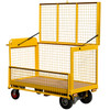 Electric Security Cage Trolley with lid and drop down door open Electric Security Cage Trolley with lid and drop down door open