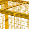 Electric Security Cage Trolley showing lock clasp detail Electric Security Cage Trolley showing lock clasp detail