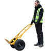 Rough Terrain Sack Truck With Curved Back In Use