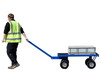 Turntable Trolley Pulled by Operator  Turntable trailer, cart, hand drawn, wagon, Ackerman, premium plus,
