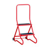 Two Tread Mobile Safety Wheel-Along Step Ladder in red Two Tread Mobile Safety Wheel-Along Step Ladder in red