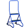 Two Tread Mobile Safety Wheel-Along Step Ladder in blue