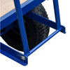 Heavy Duty Turntable Trolley with Two Shelves, Turntable Trailer with ergonomic handle, close up