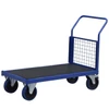 A Premium Plus flatbed Trolley with phenolic board and single mesh end sitting on a white background.