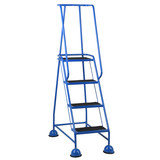 four tread sucker steps with platform in blue