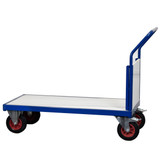 Heavy Duty Flatbed Trolley With Single Plastic End