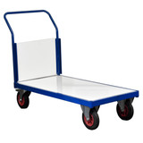 Heavy Duty Flatbed Trolley With Single Plastic End