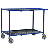 Industrial Table Trolley with Aluminium Checker-plate Shelves