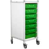 MEDIK8 Hospital Storage Trolley | Single Column | 7 Trays