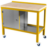 Mobile Workbench with Wood Top