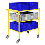 Order Picking Trolley with Plastic Boxes