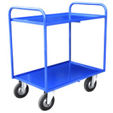 Shelf Trolley with Two Tiers and Pneumatic Castors