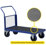 Handle-iT Flatbed Trolley showing a close up of the non-slip Phenolic Board