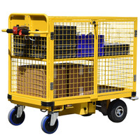 Power Assisted Shelf Trolley with Security Cage