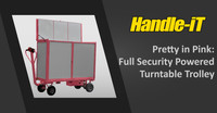 Pretty in Pink: Full Security Powered Turntable Trolley