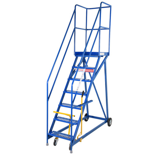 La escalera con plataforma de seguridad con 5 peldaños