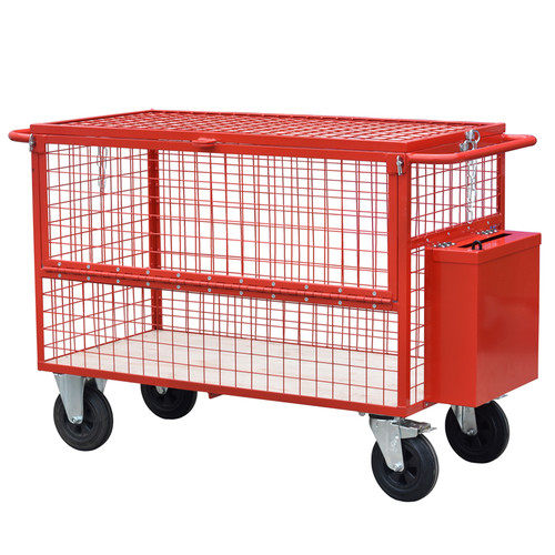 Secure Mail and Parcel Cage Trolley
