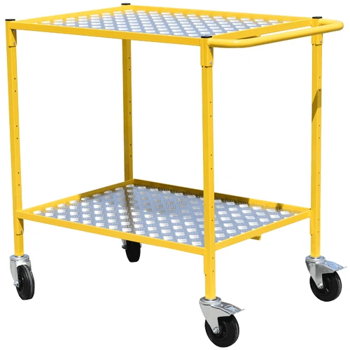 Two Tier Trolley with Aluminium Chequer plate