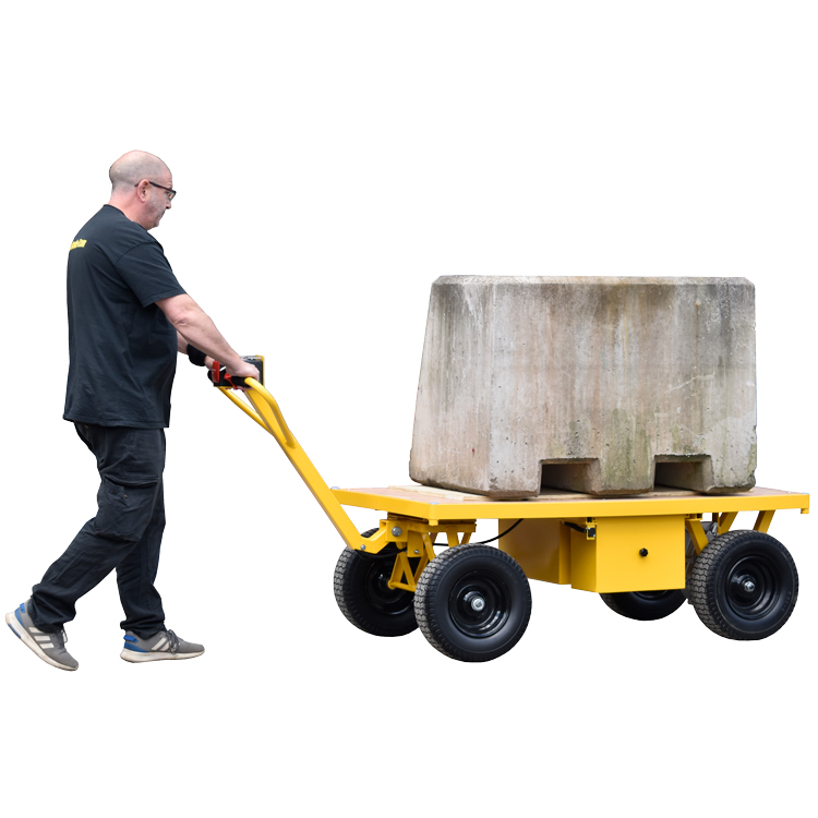 Powered Trolley with operator moving 1000kg load Powered Trolley with operator moving 1000kg load
