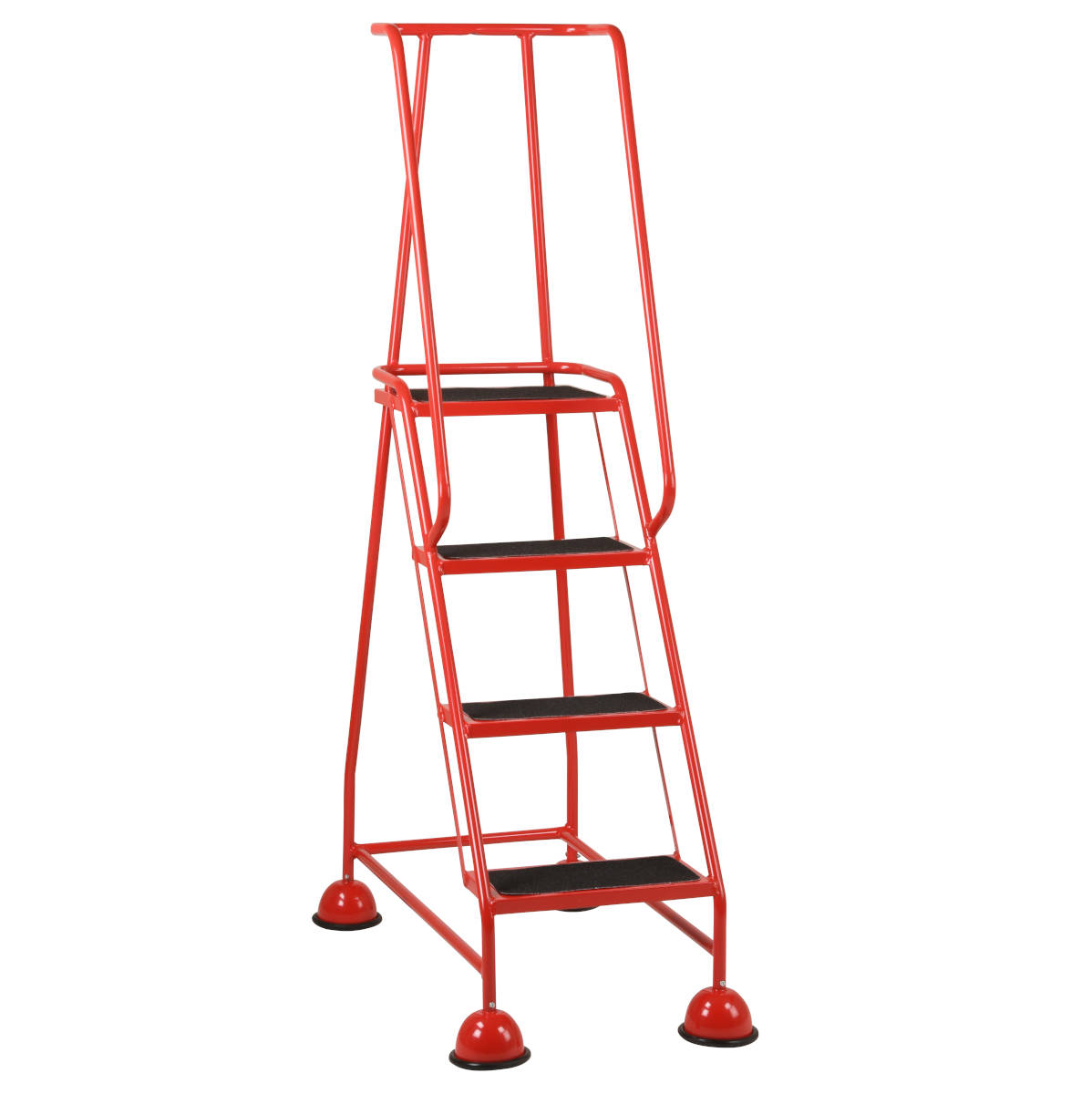 four tread sucker steps with platform in red