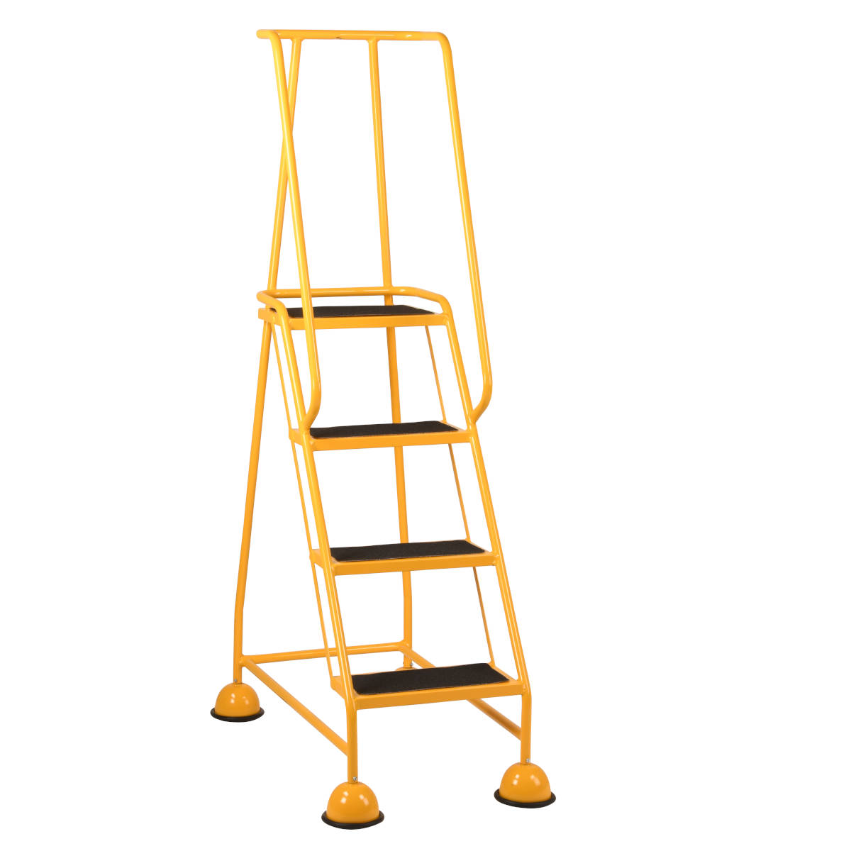 Four tread sucker steps with platform in yellow