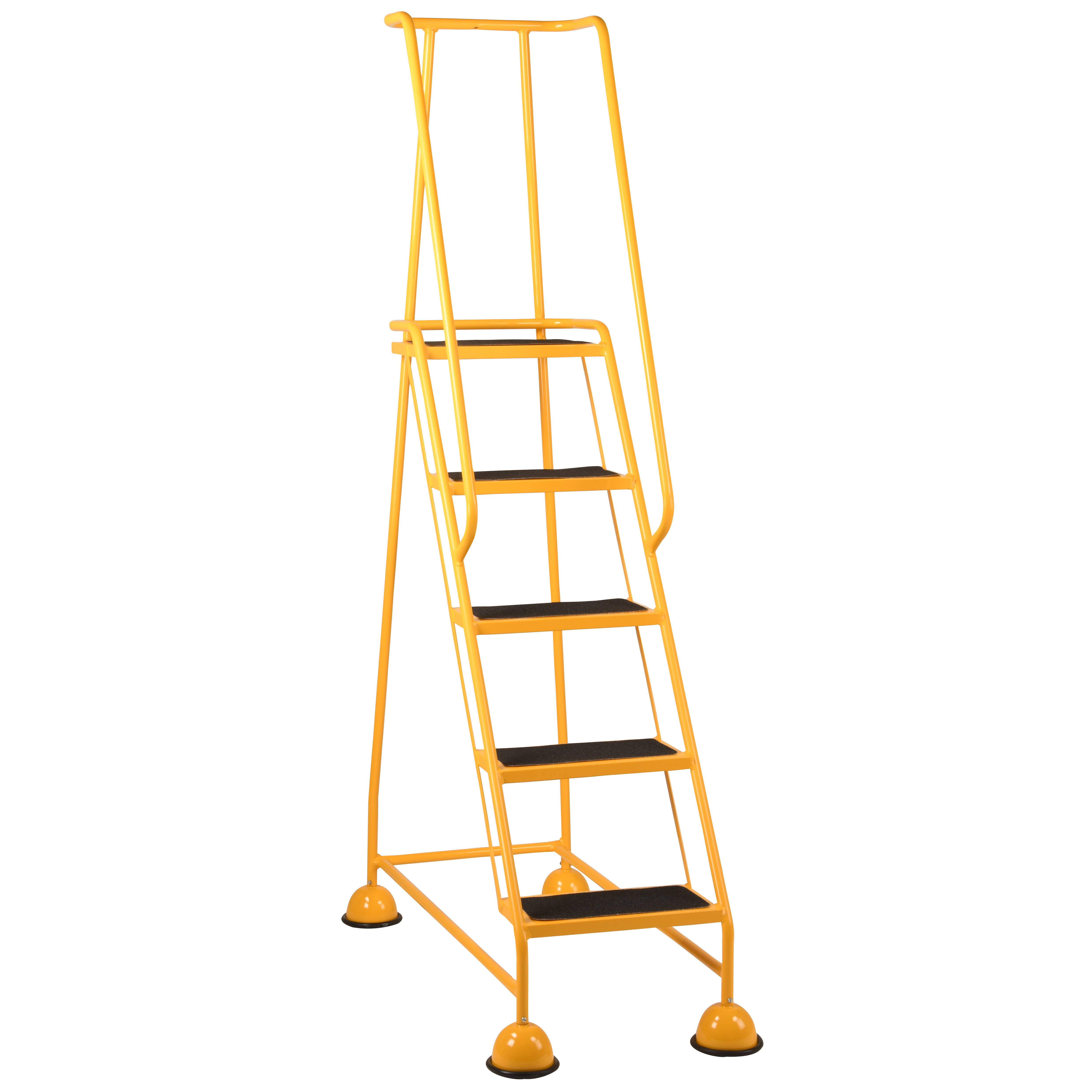 Five Tread Sucker Step with Platform in Yellow Five Tread Sucker Step with Platform in Yellow