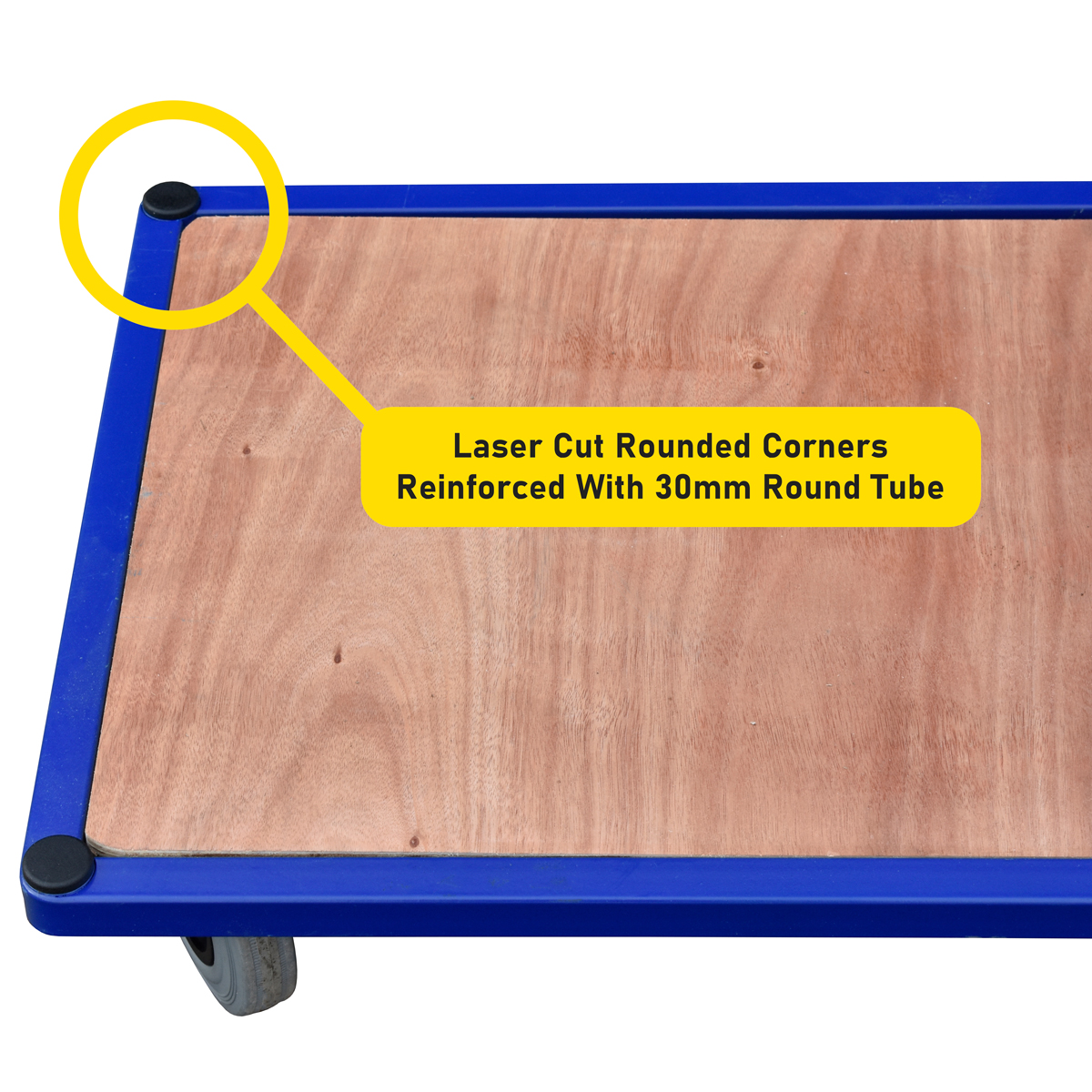 Flatbed Trolley with Laser Cut Rounded Corners