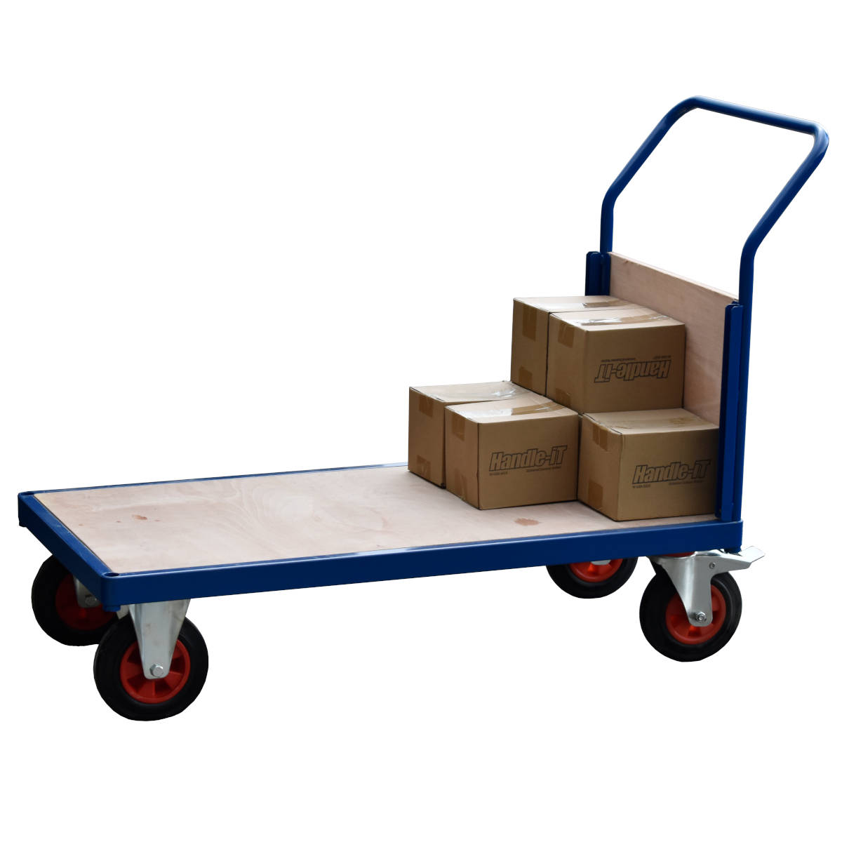 Heavy Duty Flatbed Trolley With Ply Wood End