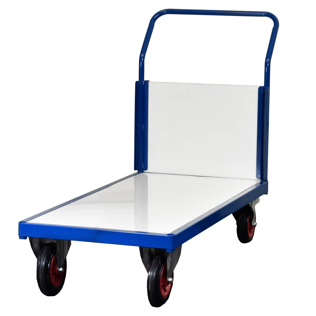 Heavy Duty Flatbed Trolley With Single Plastic End