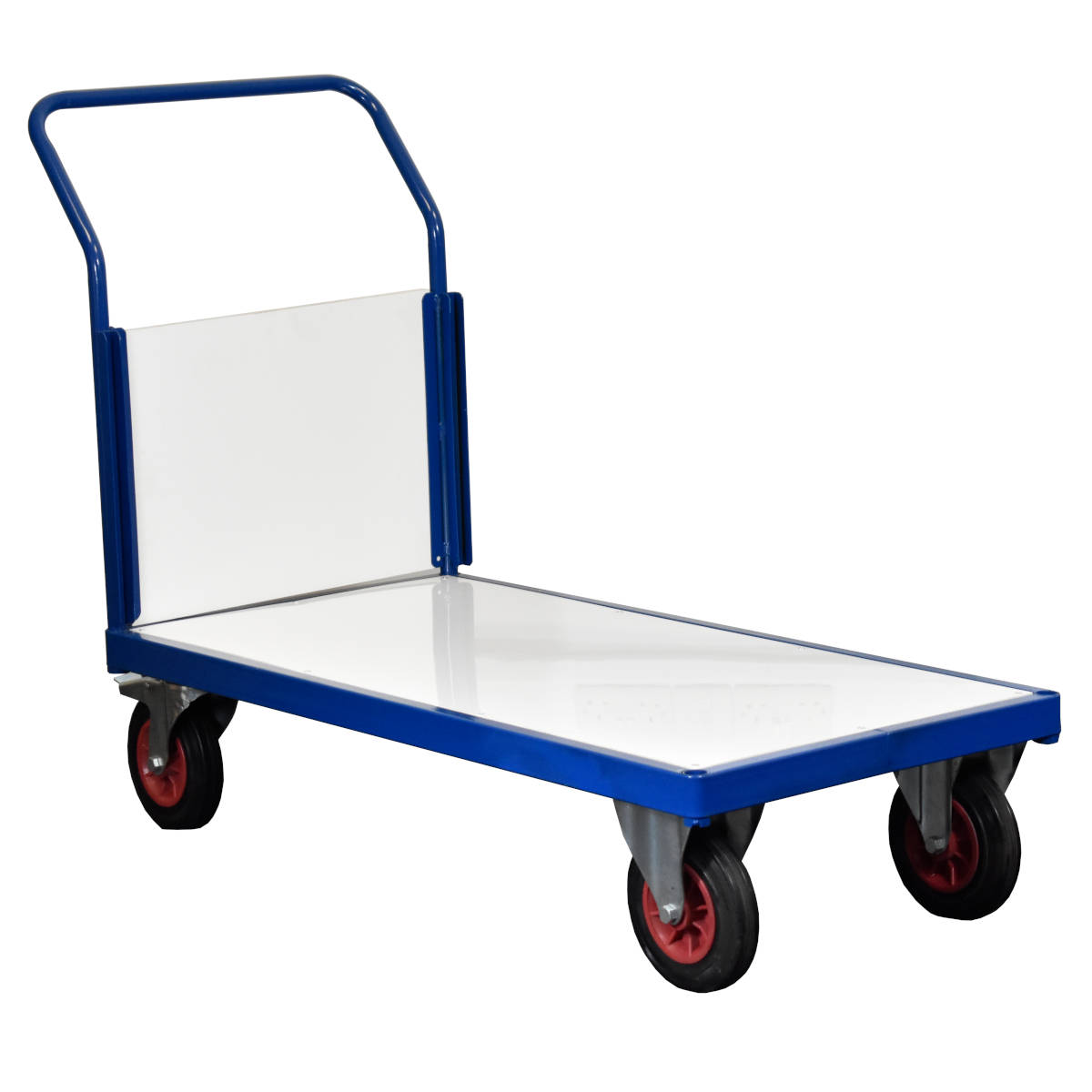 Heavy Duty Flatbed Trolley With Single Plastic End