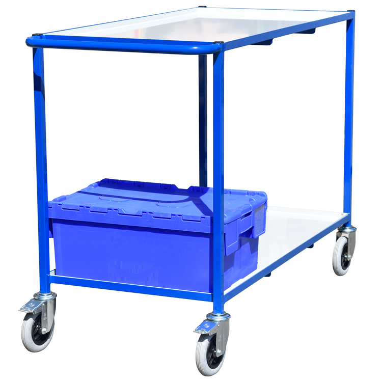 Industrial Table Trolley with Sheet Steel Shelves