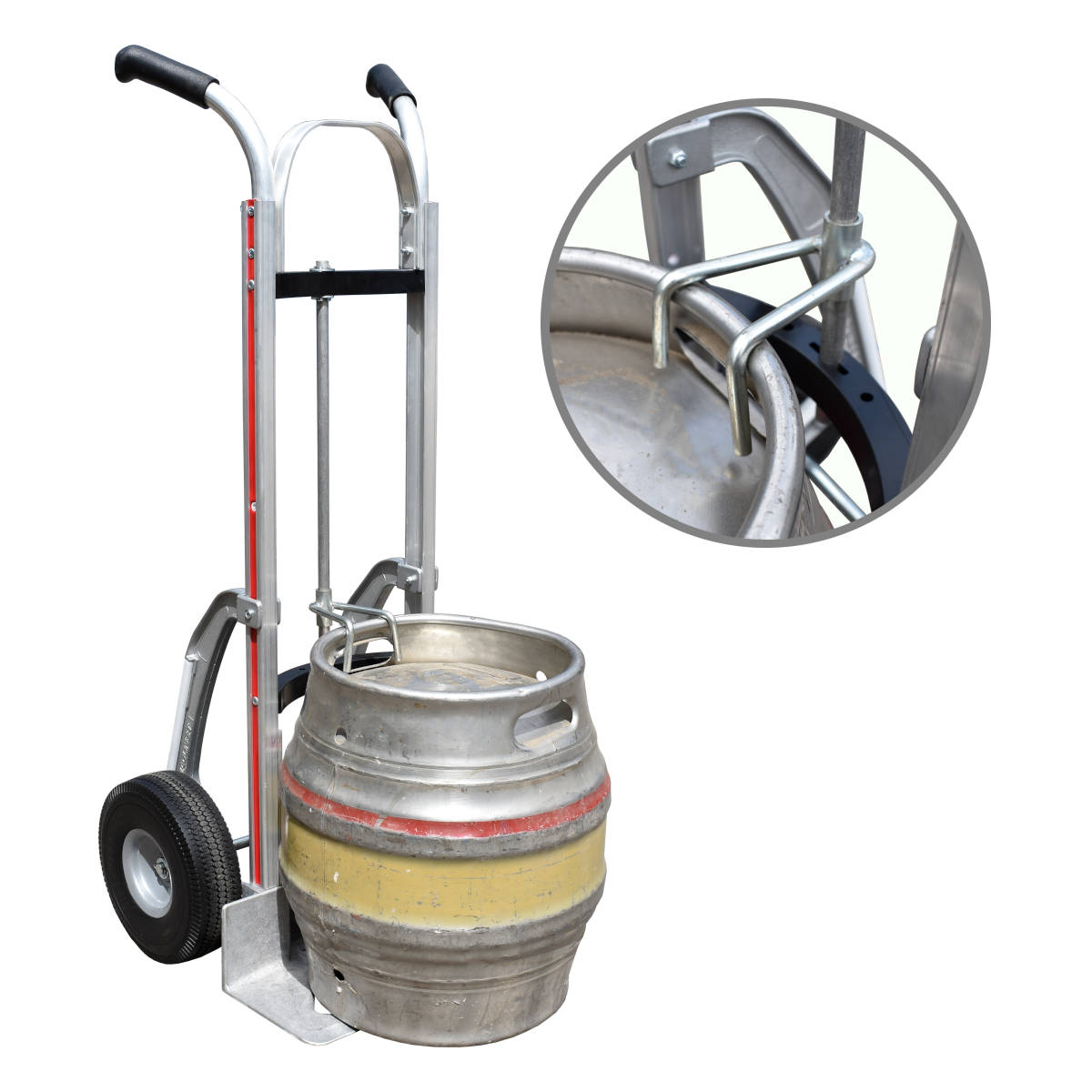 Magliner Aluminium Keg Sack Truck with Beer Keg Magliner Aluminium Keg Sack Truck with Beer Keg