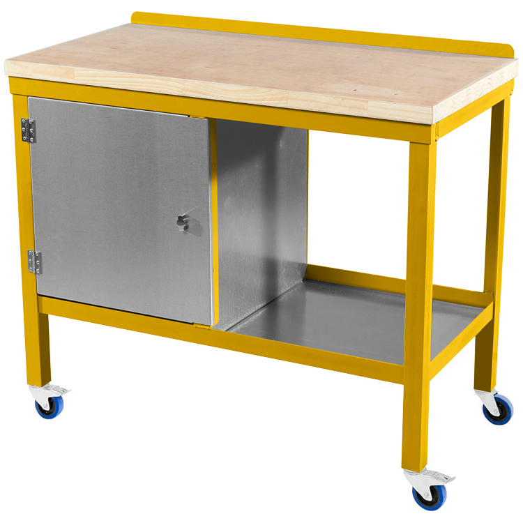 Mobile Workbench with Wood Top