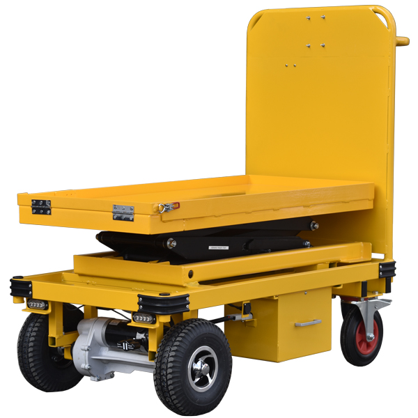 Motorised Adjustable Lift Table Trolley (Lift retracted) Motorised Adjustable Lift Table Trolley (Lift retracted)