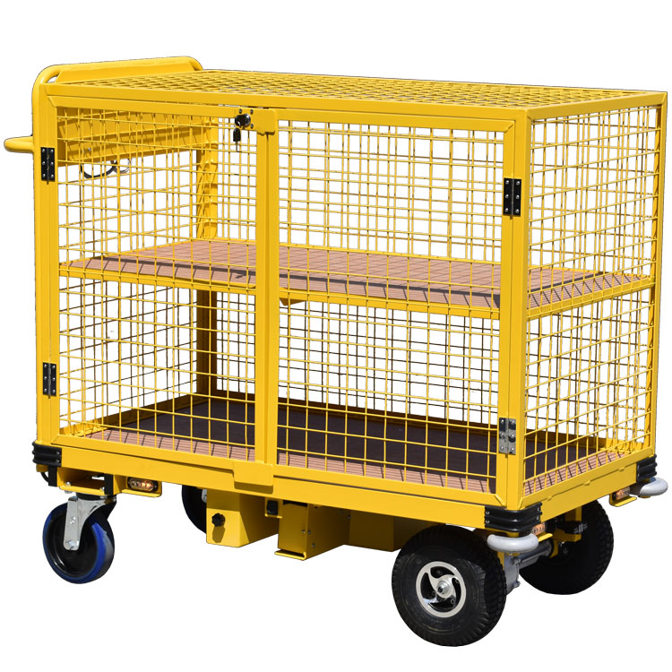 Power-Assisted Cage Trolley with Shelves Power-Assisted Cage Trolley with Shelves