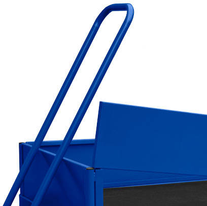 Turntable Trailer with 400mm Sides handle close up